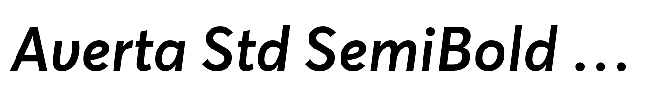 Averta Std SemiBold Italic